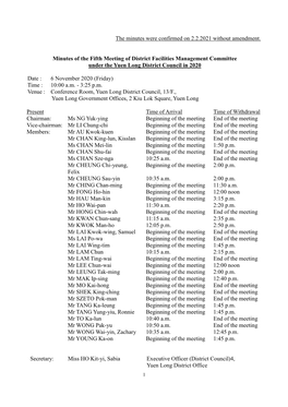 The Minutes Were Confirmed on 2.2.2021 Without Amendment