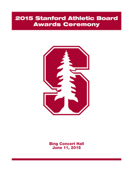 2015 Stanford Athletic Board Awards Ceremony