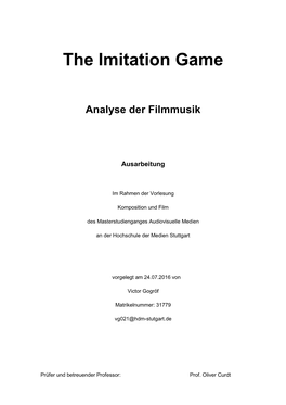 The Imitation Game