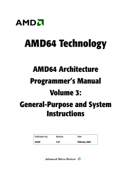 AMD64 Architecture Programmer's Manual, Volume 3, General