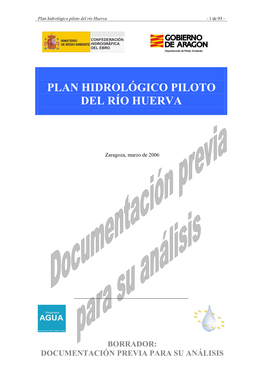 Plan Hidrológico Piloto Del Río Huerva - 1 De 93