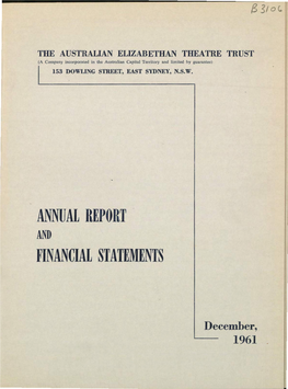 Annual Report Financial Statements