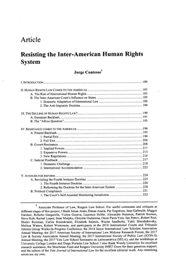 Resisting the Inter-American Human Rights System