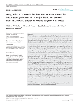 Geographic Structure in the Southern Ocean.Pdf (1.120Mb)