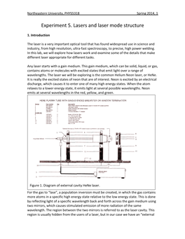 Experiment 5. Lasers and Laser Mode Structure