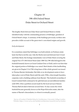 Chapter 10 398–454 Oxford Street Duke Street to Orchard Street
