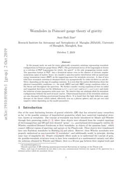 Wormholes in Poincar\{E} Gauge Theory of Gravity