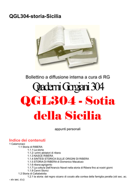 Quaderni Giorgiani 304 QGL304 - Sotia Della Sicilia