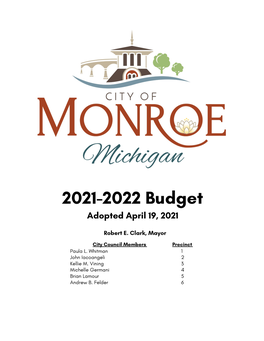 2021-2022 Budget