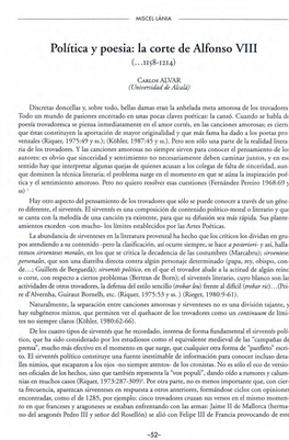 Política Y Poesia: La Corte De Alfonso VIII