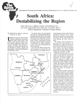 I South Africa: Destabilizing the Region