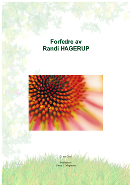 Forfedre Av Randi HAGERUP