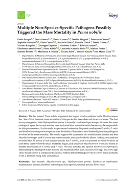 Multiple Non-Species-Specific Pathogens Possibly Triggered The