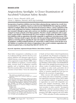 Angioedema Spotlight: a Closer Examination of Sacubitril/Valsartan Safety Results