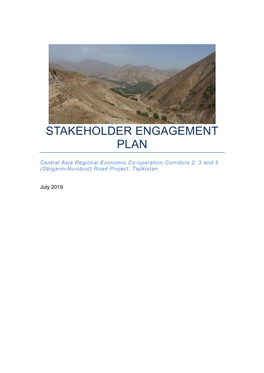 Stakeholder Engagement Plan