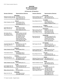 ROSTER by the COUNTIES (Listed Alphabetically)