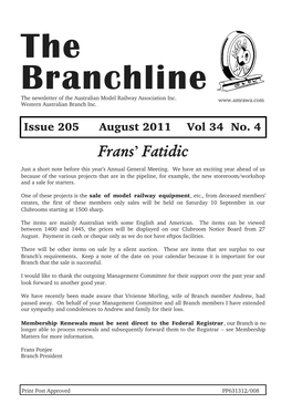 August AMRA Branchline