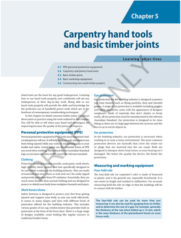 Carpentry Hand Tools and Basic Timber Joints