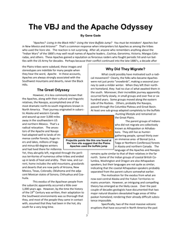 The VBJ and the Apache Odyssey by Gene Gade