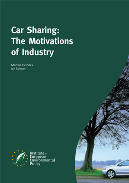Car Sharing: the Motivations of Industry