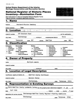 National Register of Historic Places Inventory—Nomination Form 1