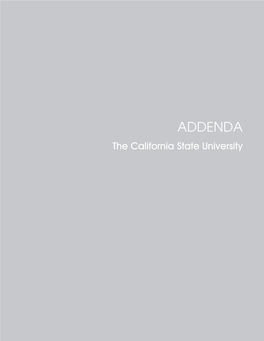 ADDENDA the California State University the California State University