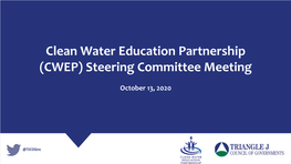 Clean Water Education Partnership (CWEP) Steering Committee Meeting