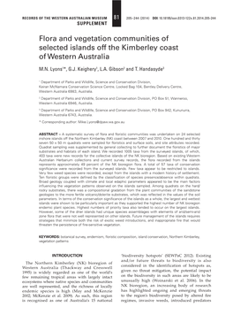 Flora and Vegetation Communities of Selected Islands Off the Kimberley Coast of Western Australia