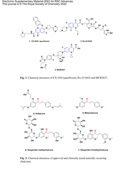 Chemical Structures of CX-3543 (Quarfloxin), Ro-23-9424 and MCB3837