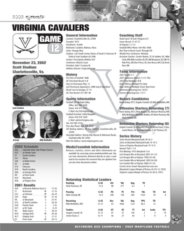 12 Virginia Cavaliers