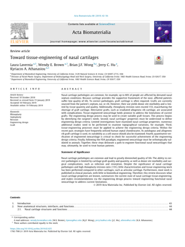 Toward Tissue-Engineering of Nasal Cartilages