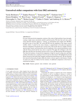 Unresolved Stellar Companions with Gaia DR2 Astrometry