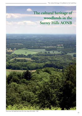 The Cultural Heritage of Woodlands in the Surrey Hills AONB