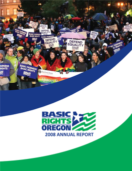 2008 Annual Report Fax: 503.236.6686 a Message from the Executive Director