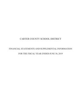 |Carter County Board of Education|A01581|Audit