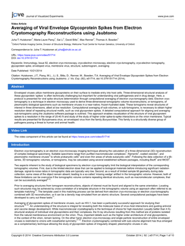 Averaging of Viral Envelope Glycoprotein Spikes from Electron Cryotomography Reconstructions Using Jsubtomo