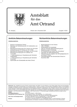 November 2020 Amtsblatt Für Das Amt Ortrand Ausgabe 11 - Seite 2