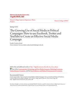 The Growing Use of Social Media in Political Campaigns