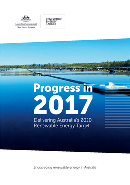 Delivering Australia's 2020 Renewable Energy Target
