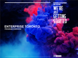 Enterprise Toronto Program Overview Overview of Enterprisesub-Title Toronto