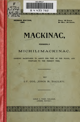 Mackinac, Formerly Michilimackinac