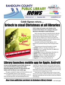 Grinch to Steal Christmas at All Libraries