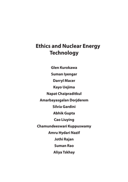 Ethics and Nuclear Energy Technology