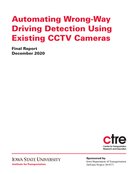 Automating Wrong Way Detection Using Existing CCTV Cameras