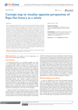 Concept Map to Visualize Opposite Perspectives of Rapa Nui History As a Whole