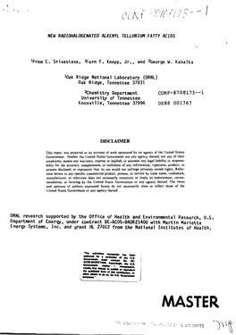 New Radiohalogenated Alkenyl Tellurium Fatty Acids