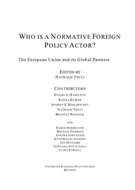 Who Is a Normative Foreign Policy Actor?