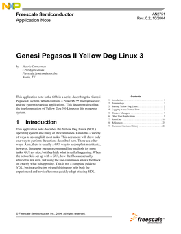 AN2751: Genesi Pegasos II Yellow Dog Linux 3