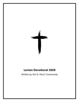 Lenten Devotional 2020