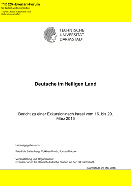 Deutsche Im Heiligen Land